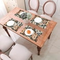 thumbnail image 6 of XMXT 6 Pcs Woven Placemats, Blooming Floral Decorative Print Stain Resistant Anti-Skid Placemat for Kitchen Table, 12 x 18 inches, 6 of 6