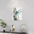 thumbnail image 2 of Dragonfly Wall Art Watercolor Dragonfly Decor Wall Print Watercolor Paintings Canvas Insect Nature Pictures Artwork Framed for Bathroom Bedroom Living Room 12"x16", 2 of 5