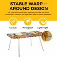 thumbnail image 4 of Vintage Hummingbirds Table Cloths for 8 Foot Rectangle Tables, Spring Farmhouse Country Flowers Patio Waterproof Elastic Fitted Tablecloths, Washable Rectangular Table Cover for Camping, 4 of 8