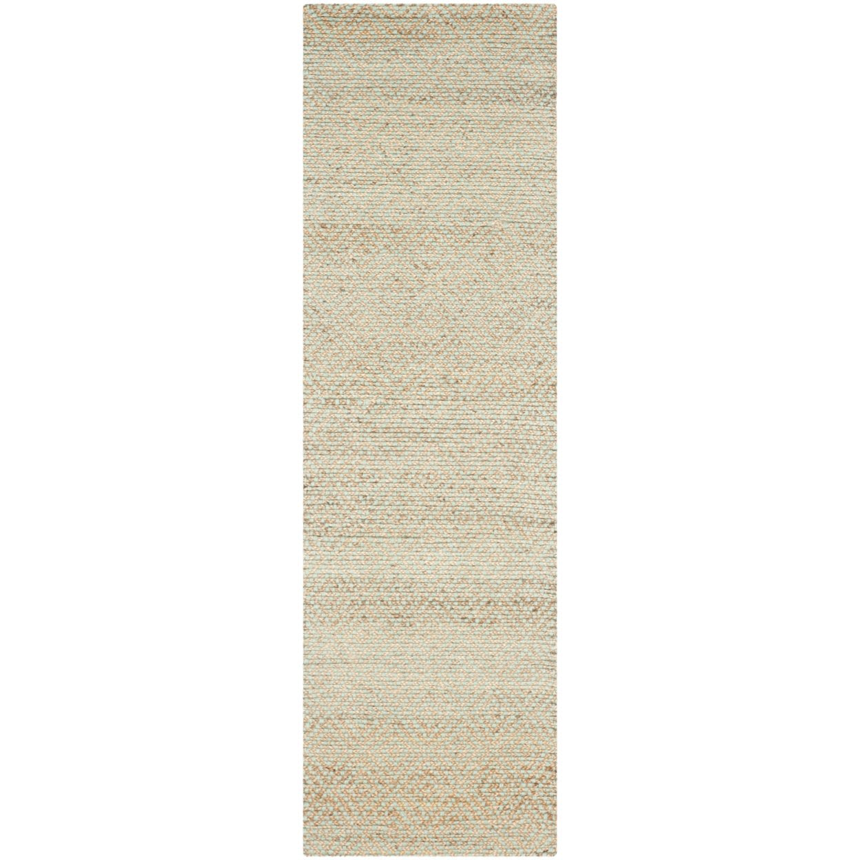 SAFAVIEH Natural Fiber Braxton Braided Jute Area Rug, Natural/Green, 3' x 5'