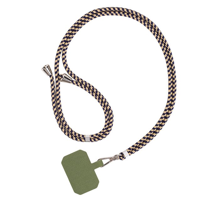 Cuerda universal para el cuello del teléfono móvil Hebilla a presión de metal ajustable Cordón con soporte antipérdida con tarjeta adhesiva Viajes al aire libre Senderismo Azul Albaricoque Verde Guardurnaity EL005430-10
