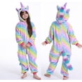 thumbnail image 2 of Pijamas siameses de animales de león, zorro y pegaso, de franela de invierno con dibujos animados para hombres y mujeres, pijamas para padres e hijos, 2 of 6