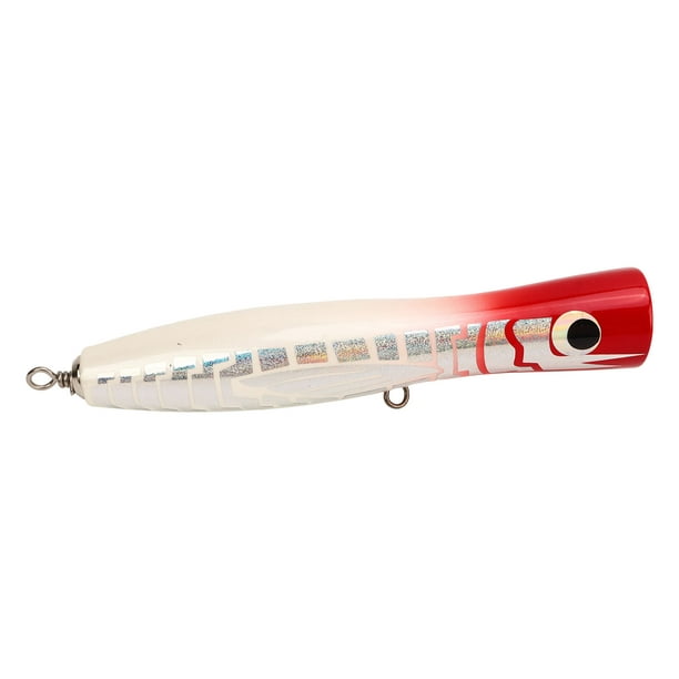 Popper Fishing Lure, Attractive Colors Reflective Basswood 7.1in