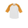 thumbnail image 5 of Sport-Tek Youth Colorblock Raglan Jersey-XL (White/Gold), 5 of 6
