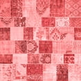 thumbnail image 1 of Ahgly Company Indoor Square Patchwork Red Transitional Area Rugs, 4' Square, 1 of 4