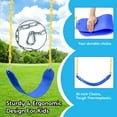 thumbnail image 3 of Joyfy 2 Pack Outdoor Swing Seat for Kids, Backyard Playground 5.5" Wide Heavy Duty Swing Set Accessories with 66" Chain, Support 250lb Outdoor Play Set, Blue, 3 of 7