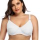 thumbnail image 1 of Plus Size Bras for Women Underwire Bra no Pad Thin Unlined Lingerie Plain Underwear Cup C D E F, 1 of 14