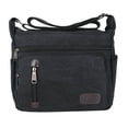 thumbnail image 1 of Bolso bandolera de lona negra para hombre de TINKSKY, bolso bandolera tipo cartera, bolso de viaje para hombre, 1 of 6