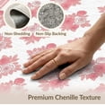 thumbnail image 6 of ODIKA 2'x3' Washable Accent Rug Pet Friendly, Bedside Mat Scattered Rosebuds Delicate Ribbon Border Shack Dainty Pink Refined for Bedroom, Nursery, RV, 6 of 7