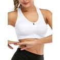 thumbnail image 2 of FUTATA Womens Post Op Bras Racerback Sports Bras Comfort High Impact Workout Activewear Tops Zipper Front Close Post-Surgery Bra, 2 of 7