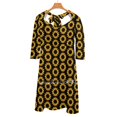 thumbnail image 4 of Rayures Marin avec Ancre Nœud Cœur Robe Évasée Design Mode Grande Taille Robe Ample Rayure Marin, 4 of 5