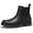 Black, variant on Men Chelsea Ankle Boots Slip On Faux Leather Comfort Lug Men's Booties Brown 11