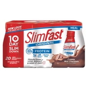 SlimFast Original Shakes, Creamy Milk Chocolate, 11 Fl oz, 20 Ct