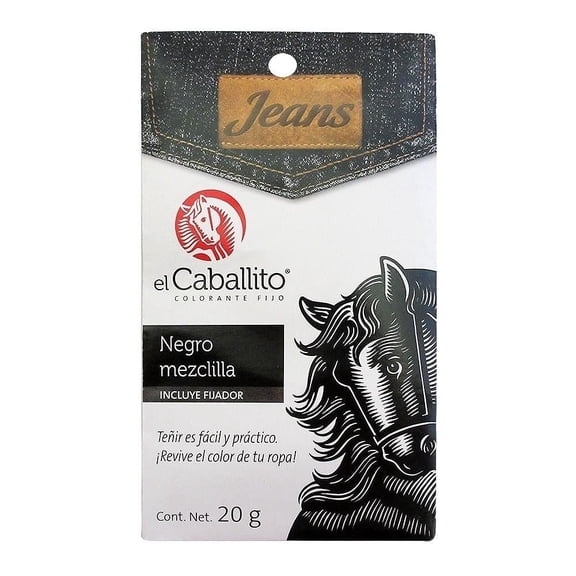 Colorante para telas El Caballito   negro mezclilla 20 g