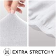 thumbnail image 4 of Funda de sofá superelástica para silla, funda de sofá suave antideslizante de licra, protector de muebles lavable con espuma antideslizante y parte inferior elástica para niños, mascotas, color blanco Jormftte LRWJ062-16, 4 of 7
