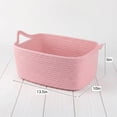 thumbnail image 3 of Woven Basket with Gift Bags and Ribbons, Gift Basket Empty, Cotton Rope Storage Organizer, Toy Storage Bin with Handles, 13.5in×10in×6in, 1PC, 3 of 6