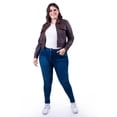 thumbnail image 5 of Chamarra corta de vinipiel Roman Fashion /Tallas Extras, 18048 (Café) cafe 38, 5 of 5