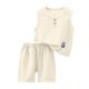 thumbnail image 5 of Niños sin Mangas Camisetas Estilo Hombres Y Niños de Verano de Manga Corta Conjuntos con Pantalones Cortos de Cintura Elástica, Tela de Punto Suave Transpirable para Niños Y Niñas, Camisetas de Niños, 5 of 8