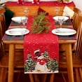 thumbnail image 3 of Newhomestyle Christmas Table Runner Snowman Red Table Runner for Home Party Decor 13x72inch, 3 of 7