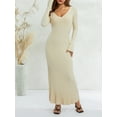 thumbnail image 5 of Sexy Knit Bodycon Dress for Women Sleeveless Spaghetti Strap Cut Out Maxi Dress Backless Y2K Summer Beach Dresses, 5 of 10