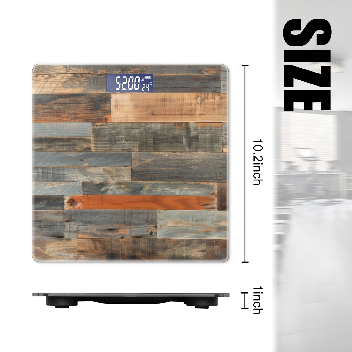Digital Bathroom Scale with Large LCD Display,High Capacity Scale 400 lbs High Precision body fat scale-Mixed Wood Wall Cladding With Various Types Of Planks
