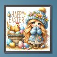 thumbnail image 3 of Pintura de diamante 5D Wdftyju DIY taladro redondo completo Pascua linda chica 30x30cm, 3 of 9
