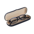 thumbnail image 6 of Hard Shell Eyeglass Case Clamshell for Small Frames, Reading Glasses for Women Men Eyeglasses, Metallic Matte Blue, 6 of 6