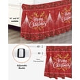 thumbnail image 3 of Merry Christmas Bed Skirt Snowflakes Antlers Flower Winter Red Bed Skirts King Size 18 Inch Drop, Wrap Around Dust Ruffle&nbsp;Bedskirt with Adjustable Elastic Belt for Queen Size Beds, 3 of 7