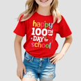 thumbnail image 2 of TZEWGL T-Shirts pour Enfants Imprimé Graphique Col Rond Manches Courtes Ample pour Filles Garçons Taille 6-7T, 2 of 4