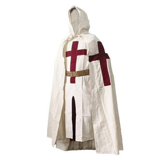 Medieval Knight Tunic Cloak Cape Set Viking Crusader Templar Knights Cosplay Costume XL
