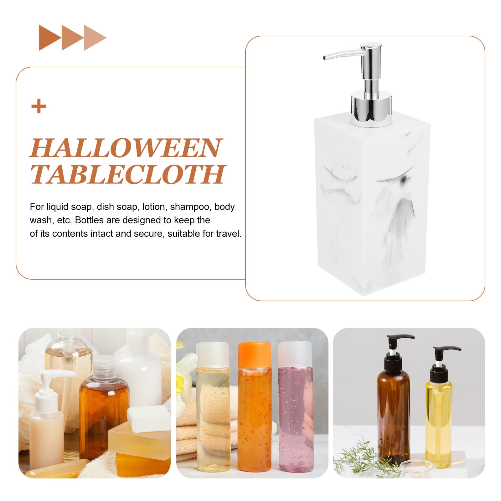 Dytern Hand Soap Dispenser Marbling Soap Dispenser Hand Pump Lotion Dispenser Refillable Shampoo Container Hand Soap Dispenser,7.68"X2.95"X2.95"