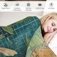 thumbnail image 3 of Orinice Birds Water Lilies World Map Warm Lightweight Blanket Soft Fleece Blankets for All Seasons - Multiple Sizes Available 60x80in, 3 of 6