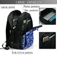 thumbnail image 4 of Balery Blue Lightning1 Mochila con carga USB para hombre y mujer - Mochila impermeable y antirrobo para laptop con puerto USB para viajes, trabajo, 4 of 7