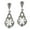 White, variant on Vintage Fashion Abalone Shell Marcasite and Sterling Silver Dangle Earrings
