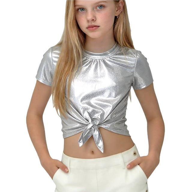 Niños Disfraces Niños Primavera Verano Color Sólido Carnaval Festa Festival Desempeño Cuello Redondo Camiseta Top para Niño Pequeño