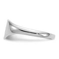 thumbnail image 3 of 14K White Gold Ring Band Signet 8.5x9.0mm Closed Back Heart, Size 5, 3 of 5