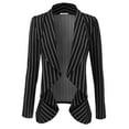 thumbnail image 1 of Doublju Women's Long Sleeve Draped Wide Shawl Lapel Blazer with Plus Size, 1 of 4
