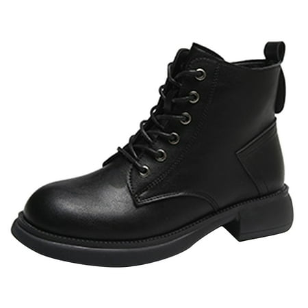 

NECHOLOGY Fashion Boots for Women Booties Fashion Women Artificial Leather Solid Color High Heels Boots for Women Wide Black 8