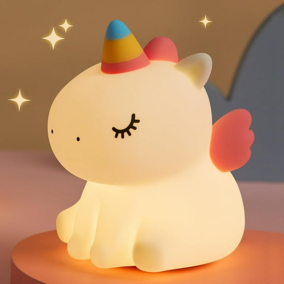 MYKOMI Unicorn lamp for Girls, Cute Night Light for Kids, Unicorn Night Light Girls Night Light, Unicorn Stuff for Girls, Unicorn Room Decor, Squishy Baby Kids Girls Night Light Lamp