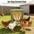 thumbnail image 5 of Metal Chicken Feeder No Waste, 20 Lbs Large Automatic Chicken Feeder with 12 Ports, Adjustable Height Poultry Feeder with Lid & Handle, Rat Proof Rust Proof Feed Box for Poultry & Backyard Chickens, 5 of 7