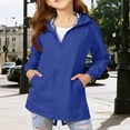 thumbnail image 4 of OJSFQUFP Rain Jacket for Lined Packable Lightweight Hooded Raincoat Kids Travel Windbreaker Coat, 4 of 6