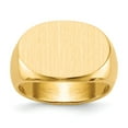thumbnail image 1 of Solid 14k Yellow Gold Men's Engravable Signet Ring (14mm) - Size 9, 1 of 5