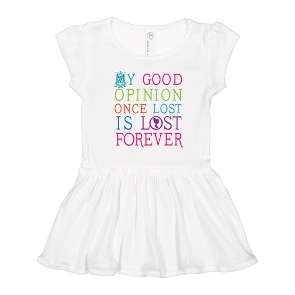 Inktastic Jane Austen Good Opinion Quote Gift Girls Toddler Dress