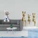 thumbnail image 2 of Escultura Familiar De Conejo Explorador, Estatua De Astronauta Nórdico, Figura Decorativa Para Estantería, Sala De Estar, Escritorio, Mesa, Centro De Mesa, Decoración Del Hogar, 2 of 8