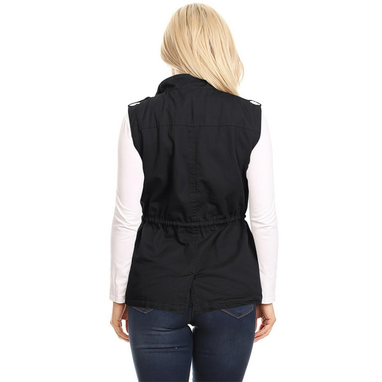 Fur lined utility vest sale