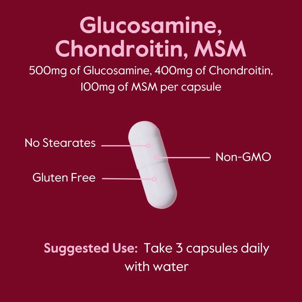 Bestvite Glucosamine – Chondroitin MSM 500/400/100 per Capsule (240 Capsules) with Patented OptiMSM - Maximum Strenght Formula for Joint Support - No Stearates - Gluten Free - Non GMO