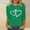 Green, variant on EchfiProm Valentine Shirts for Women T-Shirt Valentines Day Love Heart 3/4 Sleeve Funny Green Ladies Top