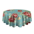 thumbnail image 5 of Pioneer Flower Floral Print Pattern Round Tablecloth 60"x60",Wrinkle Wipeable Table Cloth for Kitchen Dining Room Picnic Patio Party, 5 of 6