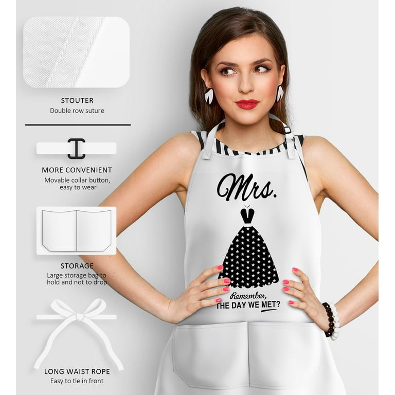 CITTA Mr and Mrs Aprons for Couples Gifts Set Kitchen Cooking