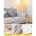 thumbnail image 4 of Teal Red Crab Coastal Couch Cushion Covers Stretch, Washable Sofa Seat Covers Individual Seat Cushion Sofa Slipcovers Summer Coral Nautical Couch Cover Furniture Protector S-2PCS, 4 of 7